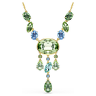 swarovski gema y necklace  mixed cuts  multicolored  gold tone plated