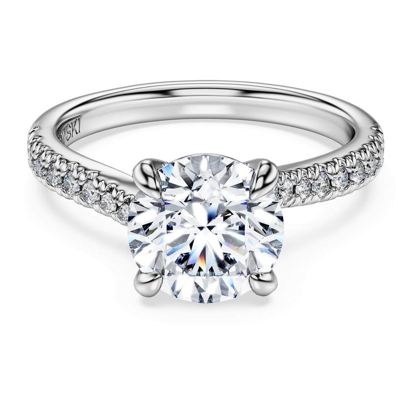 swarovski eternity solitaire ring  laboratory grown diamonds 2 25 ct tw  round cut  18k white gold