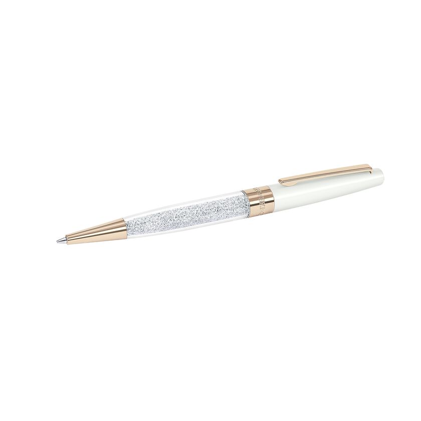 Crystalline Stardust Ballpoint Pen, White