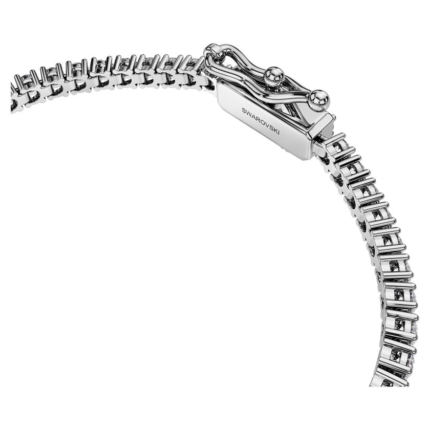 swarovski eternity tennis bracelet  lab grown diamonds 3 ct tw  round shape  18k white gold