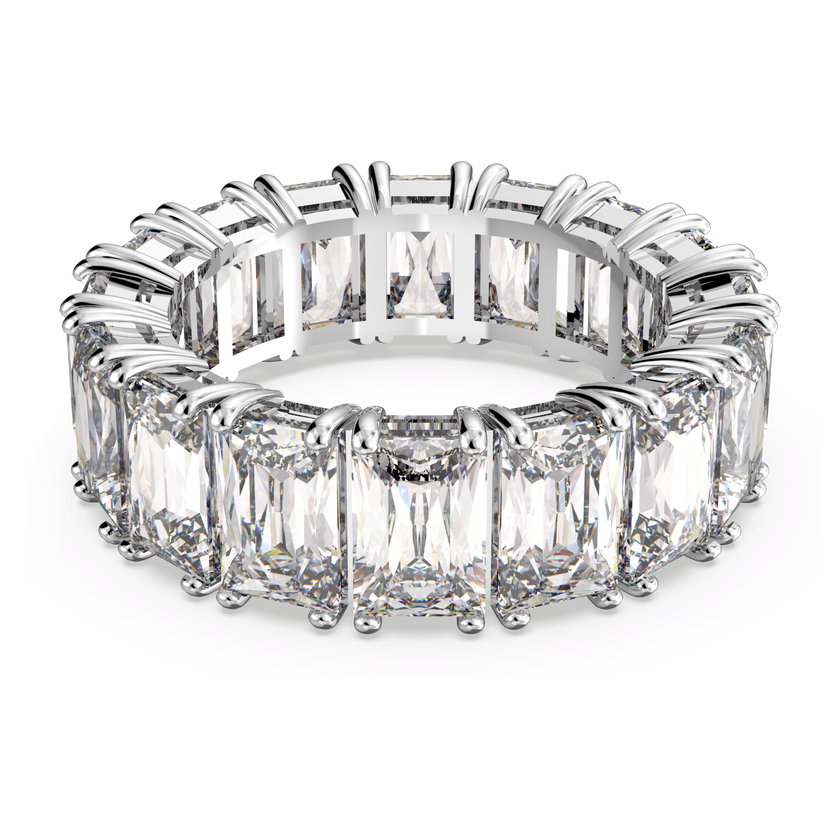 swarovski matrix vittore ring  rectangular cut  white  rhodium plated