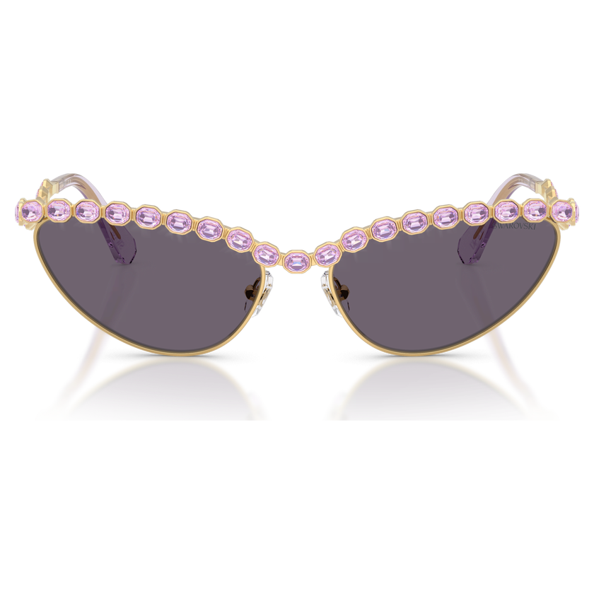 swarovski sunglasses  cat eye shape  purple