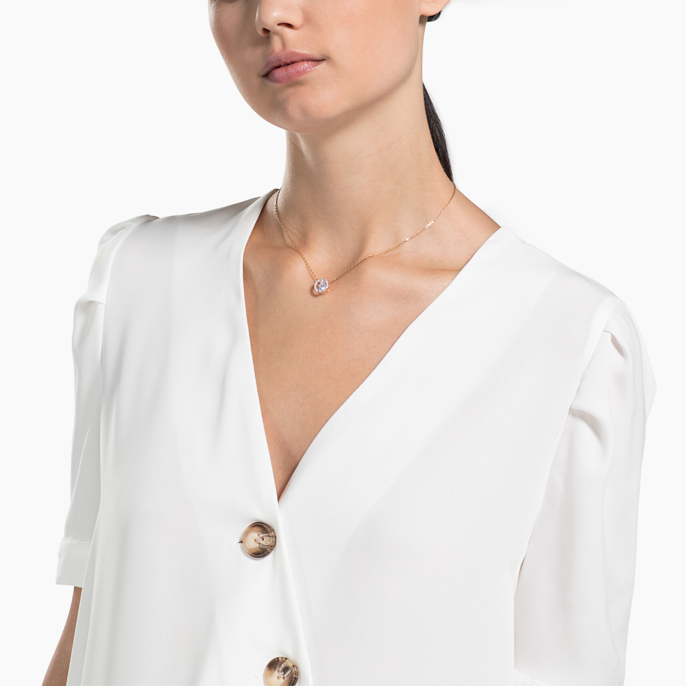 Swarovski necklace sales round