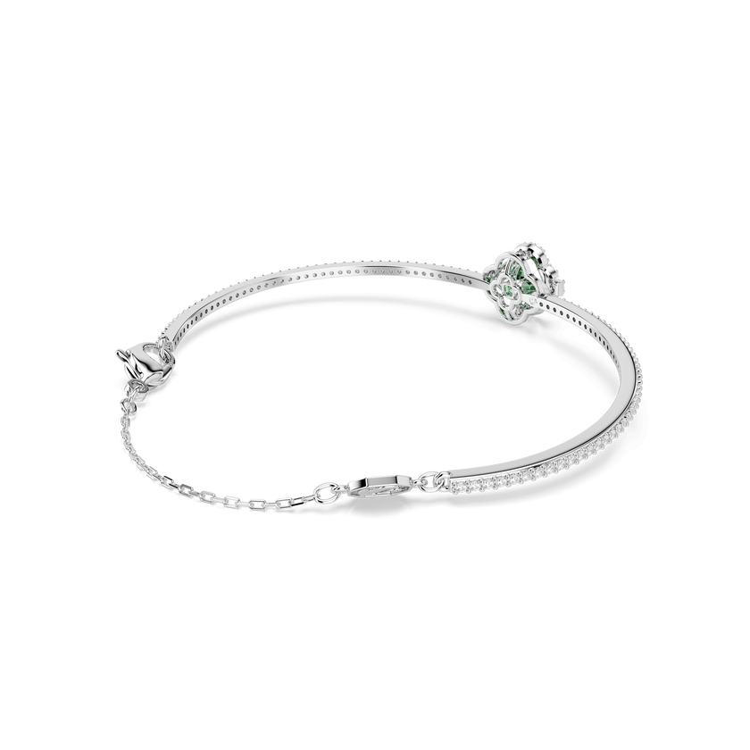 swarovski una angelic bangle  mixed cuts  green  rhodium plated