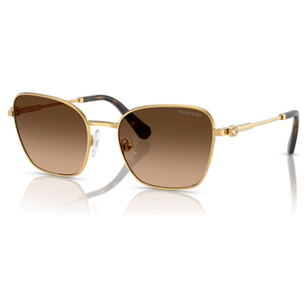 swarovski sunglasses  square shape  sk7029  gold tone