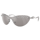 swarovski sunglasses mask silver tone