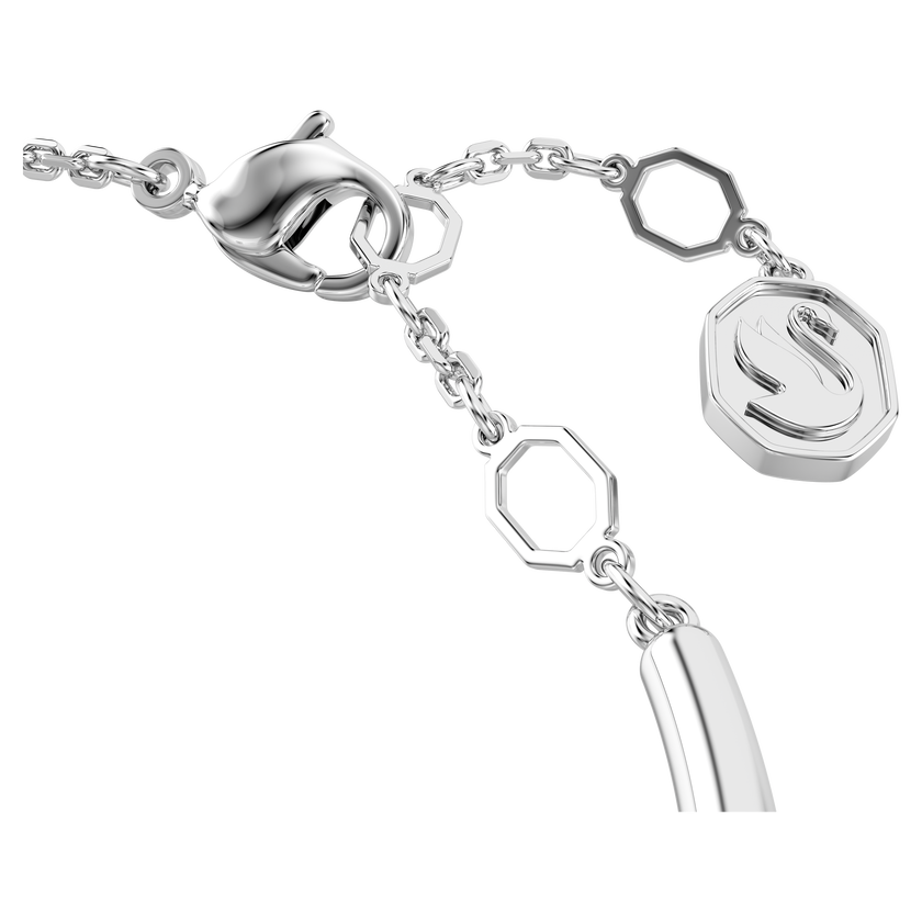 swarovski dextera bangle  round cut  white  rhodium plated