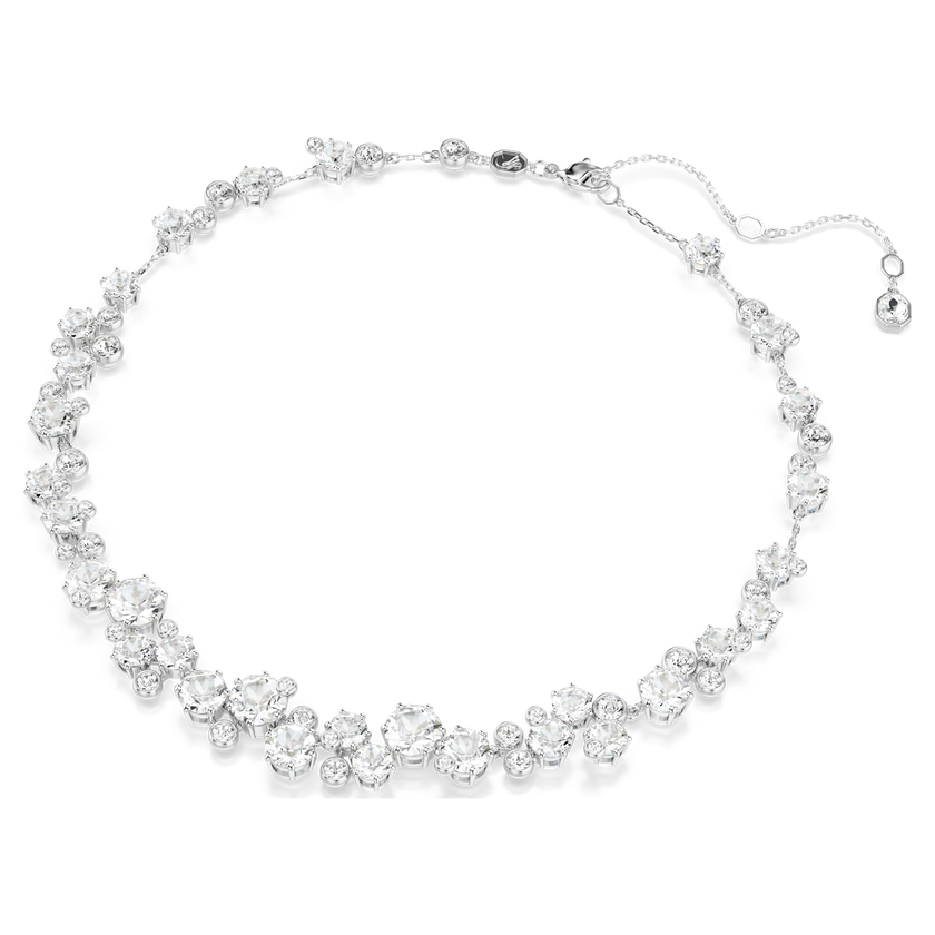 swarovski constella set  mixed cuts  white  rhodium plated