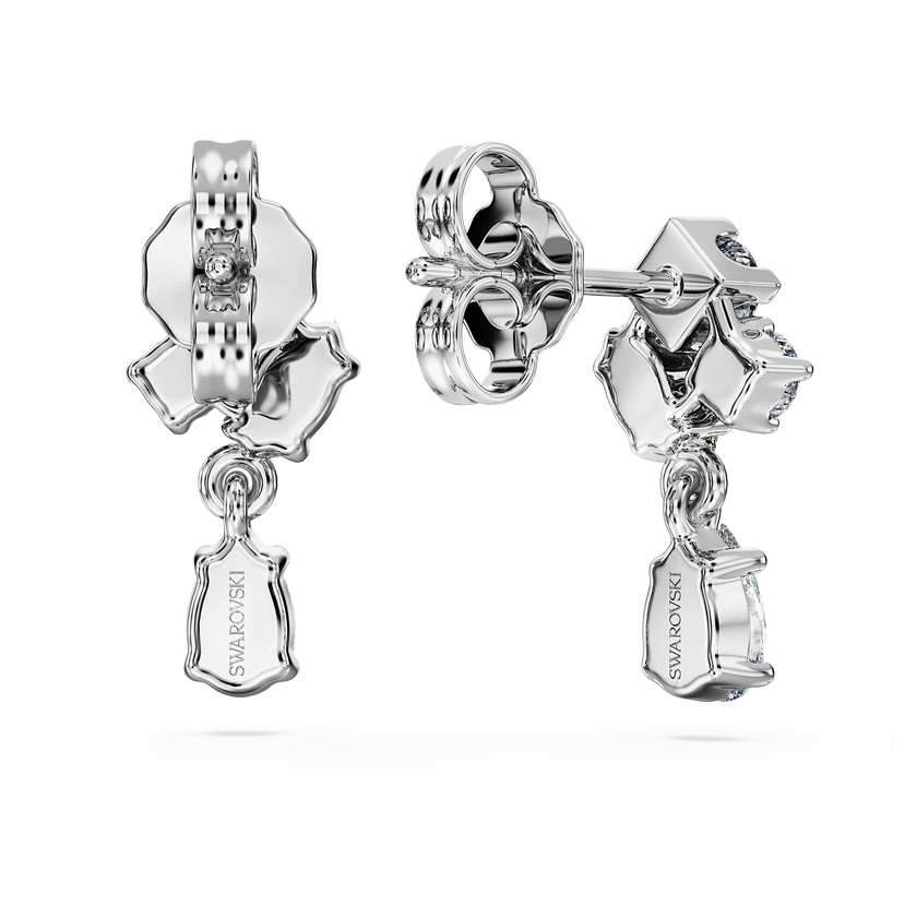 swarovski galaxy drop earrings  laboratory grown diamonds 0 75 ct tw  18k white gold