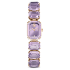 swarovski millenia watch octagon cut bracelet purple champagne gold tone finish