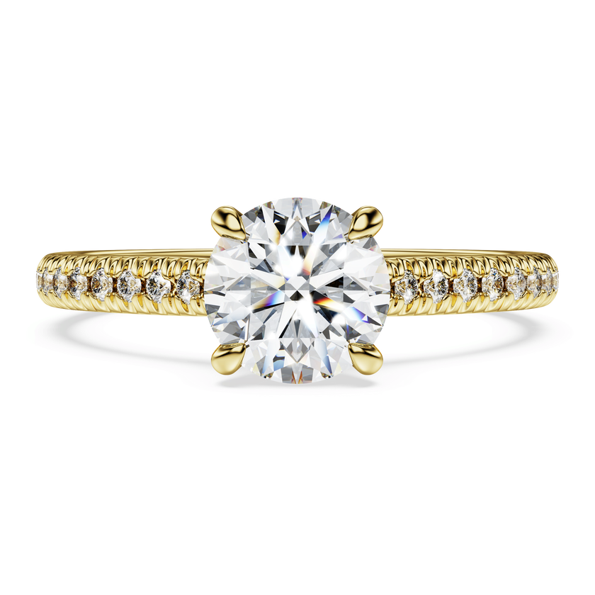 swarovski eternity solitaire ring  laboratory grown diamonds 1 2 ct tw  round cut  18k yellow gold