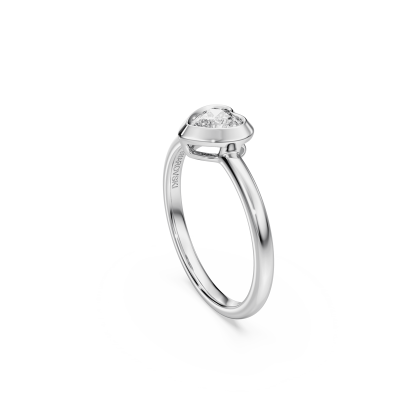 swarovski eternity solitaire ring  lab grown diamonds 0 5 ct tw  heart shape  sterling silver