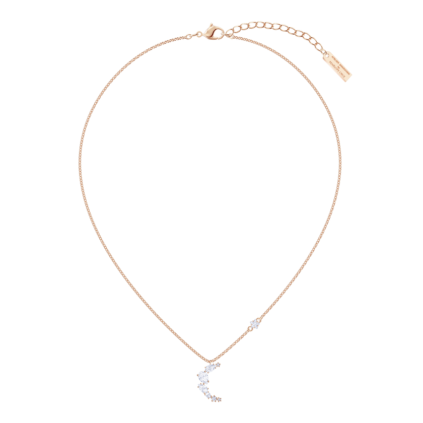 Penélope Cruz Moonsun Necklace, White, Rose gold plating