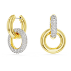 swarovski dextera hoop earrings interlocking loop white gold tone plated
