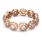 swarovski una ring round cut pav white rose gold tone plated