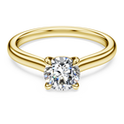 swarovski eternity solitaire ring  lab grown diamonds 1 0 ct tw  round shape  white  18k yellow gold