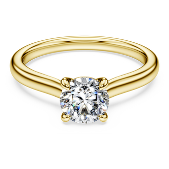 swarovski eternity solitaire ring  lab grown diamonds 1 0 ct tw  round shape  white  18k yellow gold