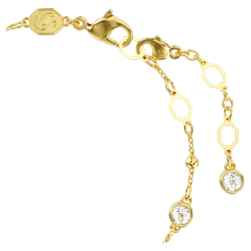 swarovski imber bracelet  round cut  white  gold tone plated
