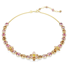 swarovski idyllia necklace mixed cuts flower multicolored gold tone plated