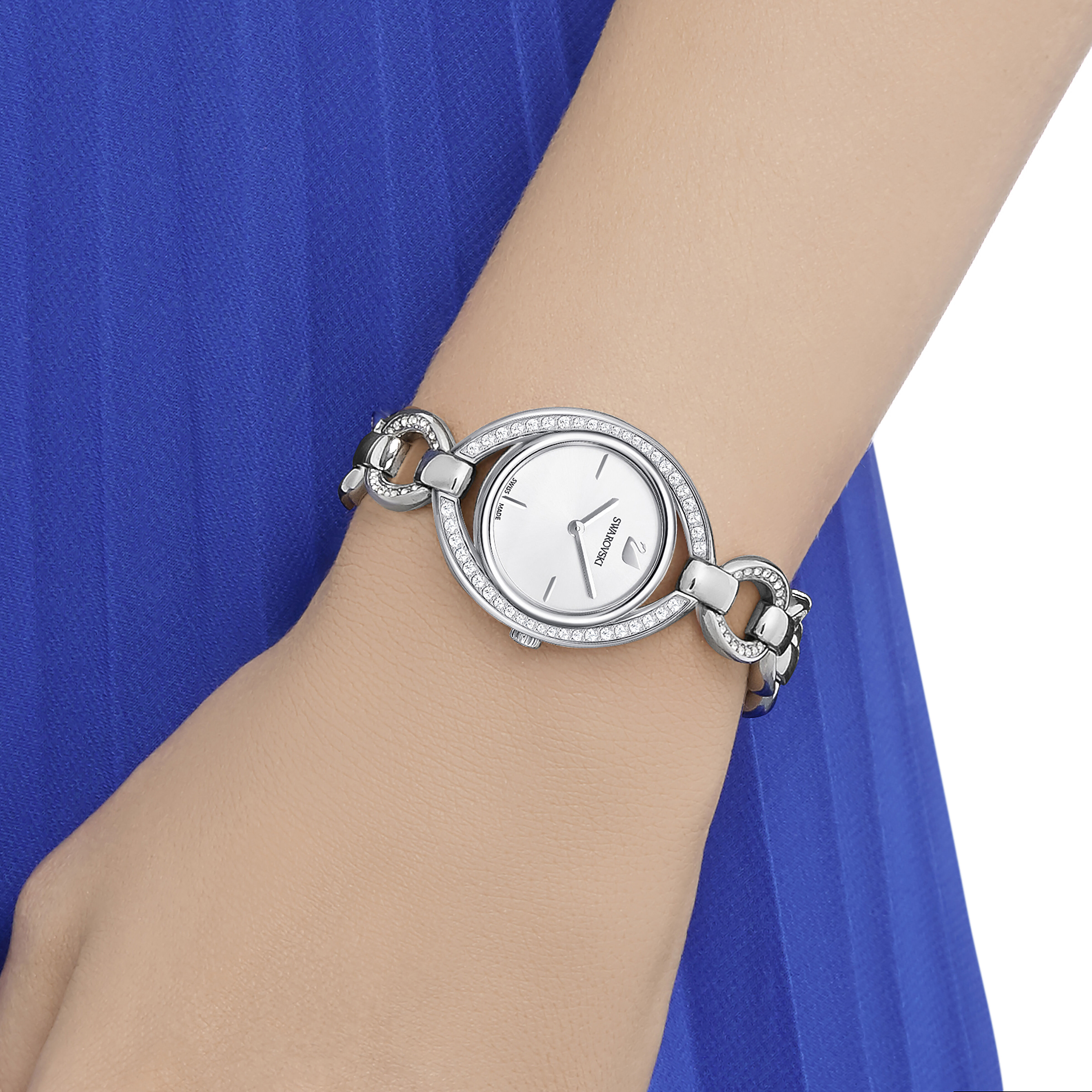 Buy Swarovski Stella Watch Metal Bracelet White Stainless Steel