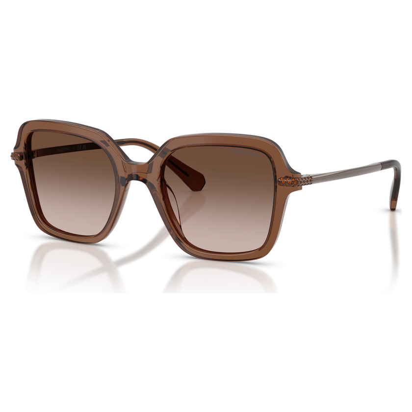 swarovski sunglasses  square shape  brown