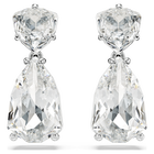 swarovski mesmera drop earrings mixed cuts white rhodium plated