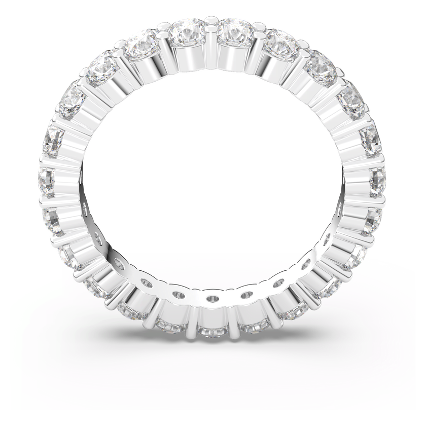 swarovski matrix vittore ring  round cut  white  rhodium plated