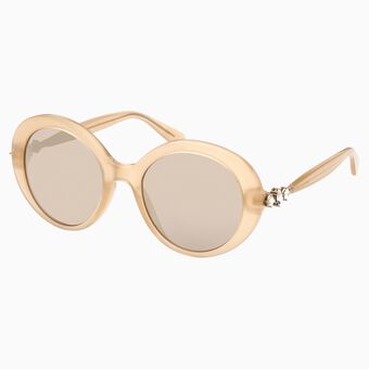 Gema Sunglasses, Oval, Gold-tone