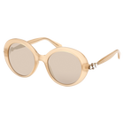 Gema Sunglasses, Oval, Gold-tone