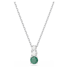 swarovski attract trilogy pendant green rhodium plated