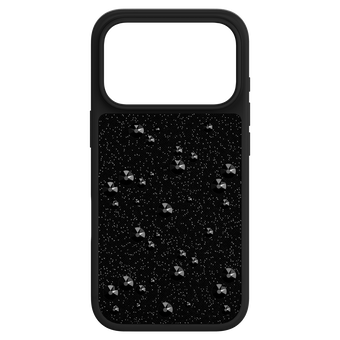 swarovski high smartphone case  flat back crystals  iphone  17 pro  black