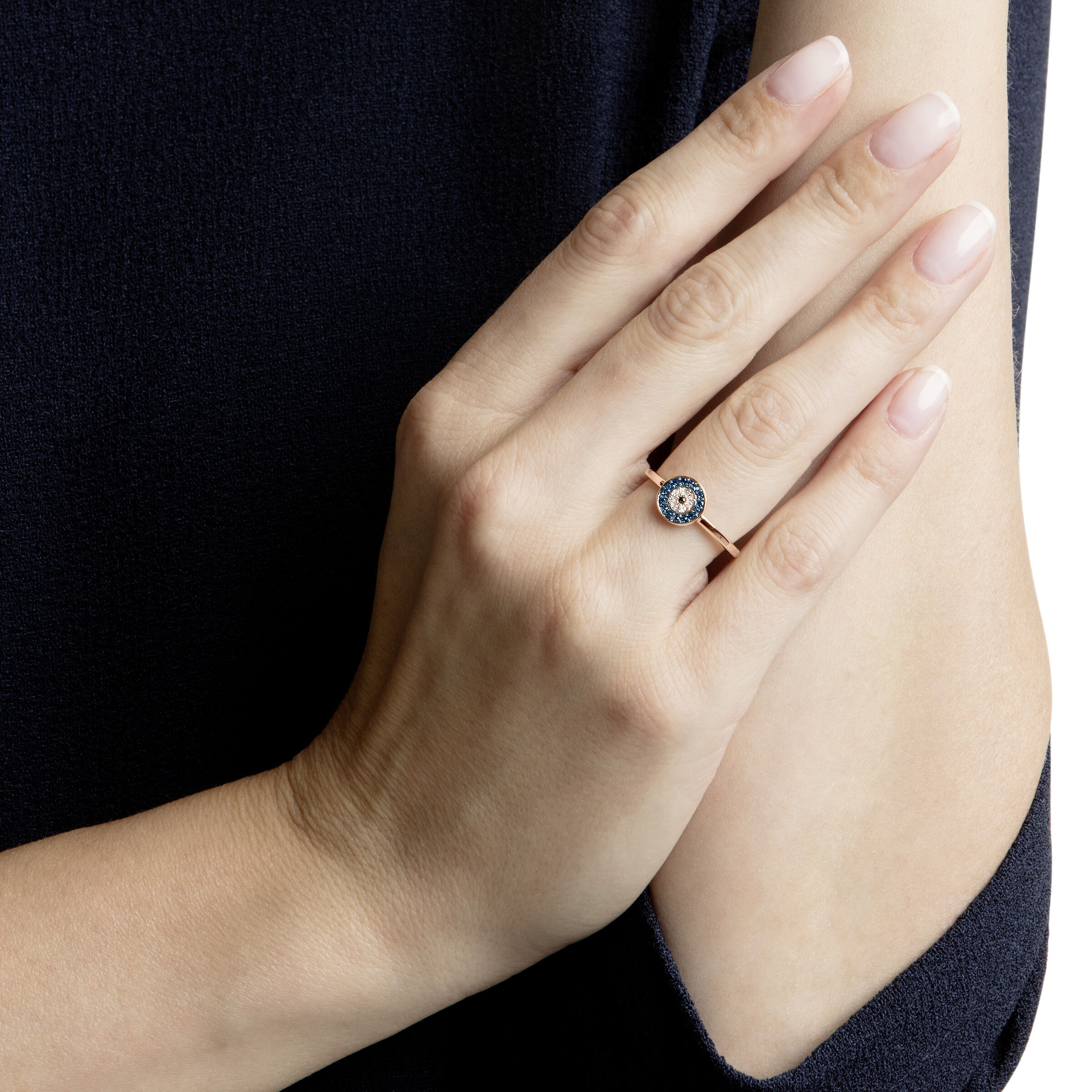 Swarovski luckily clearance evil eye ring