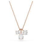 swarovski mesmera pendant mixed cuts white rose gold tone plated