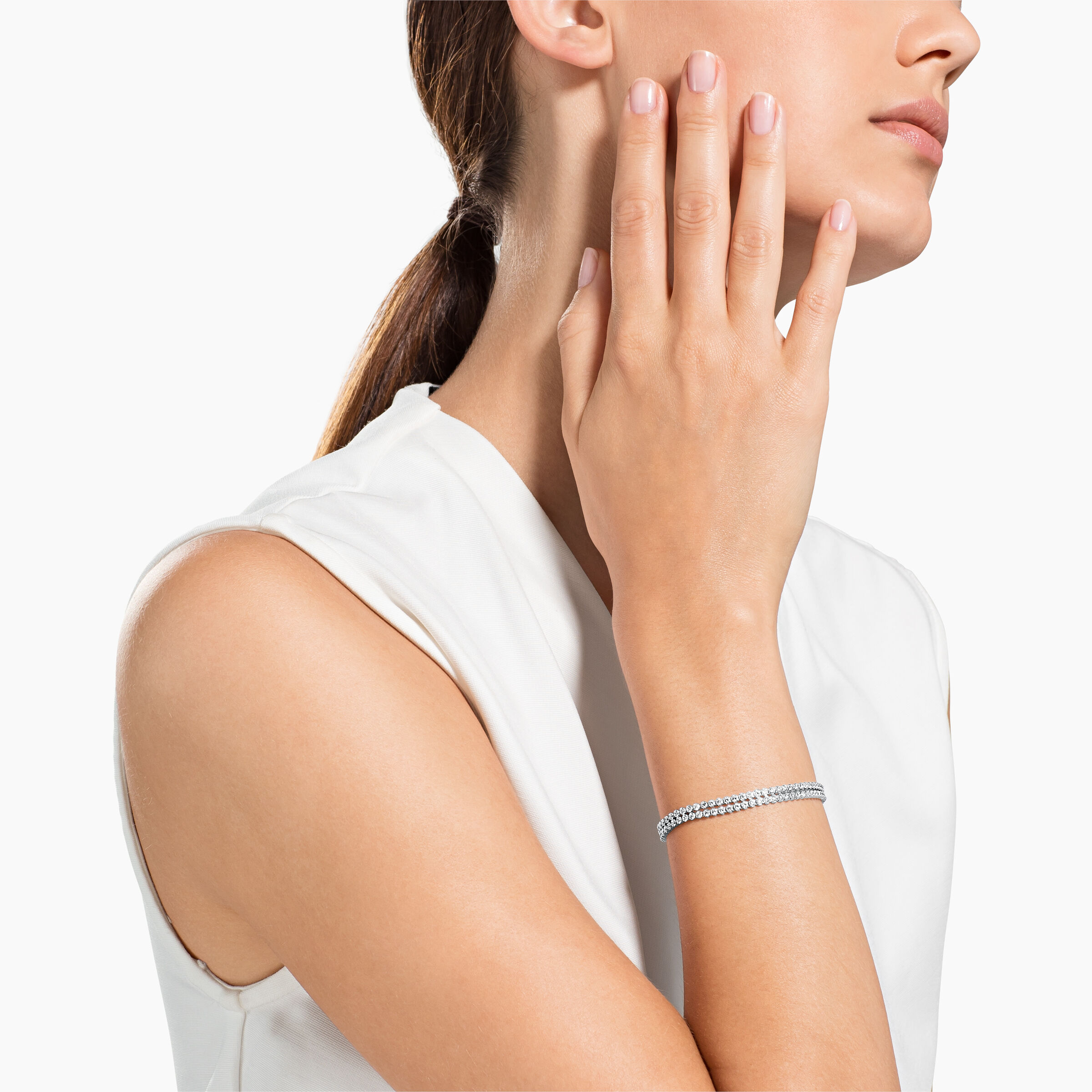 Swarovski rhodium sales plated bracelet