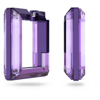 swarovski lucent hoop earrings  purple