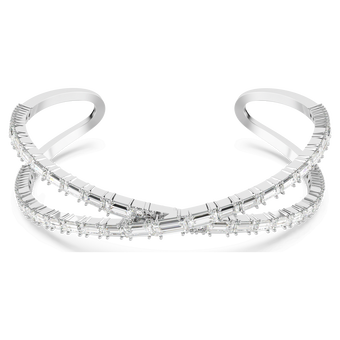swarovski hyperbola cuff  infinity  white  rhodium plated
