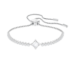 Subtle Star Bracelet, White, Rhodium plated