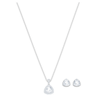 swarovski begin set trilliant cut white rhodium plated