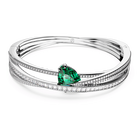 swarovski hyperbola bangle carbon neutral zirconia green rhodium plated
