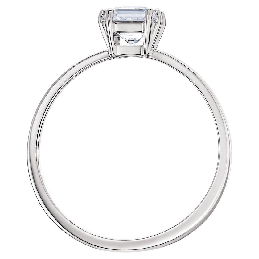 swarovski attract motif ring  rhodium plated