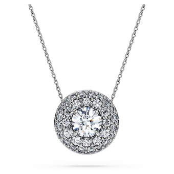 swarovski eternity pendant  laboratory grown diamonds 2 ct tw  18k white gold