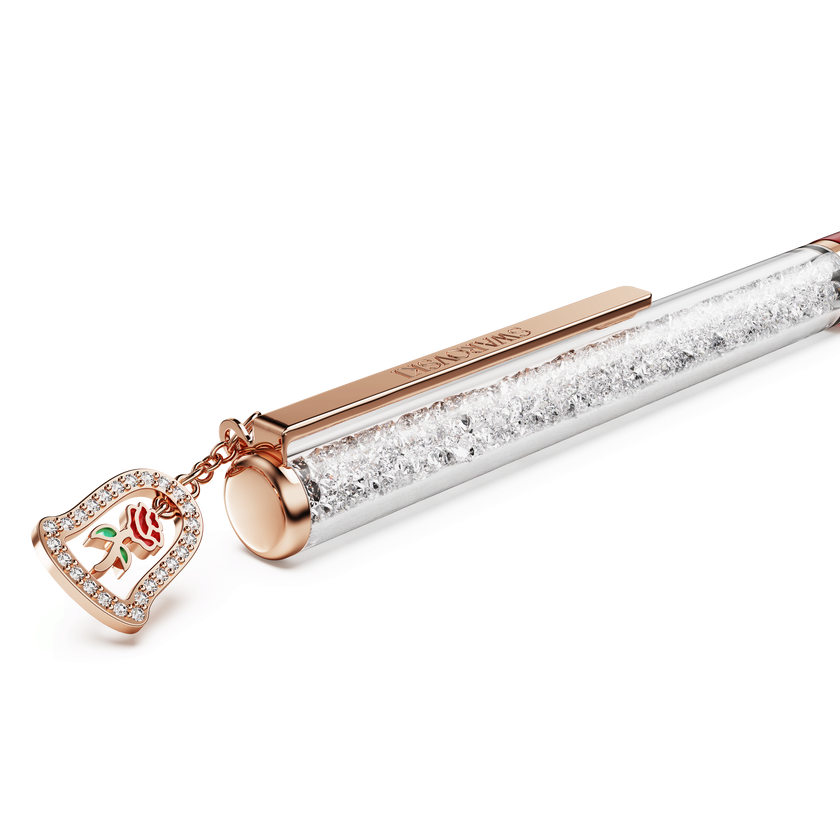 swarovski crystalline ballpoint pen  bell  red lacquered  rose gold tone plated