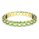 swarovski matrix ring round cut green gold tone plated
