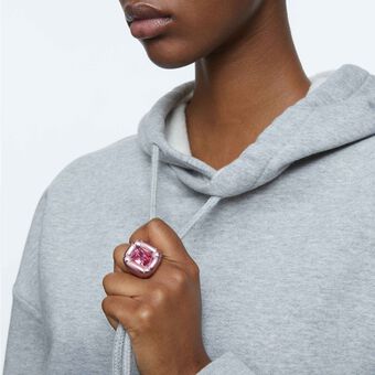 swarovski dulcis cocktail ring  pink