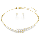 swarovski mesmera set  set  2   marquise cut  white  18k gold finish