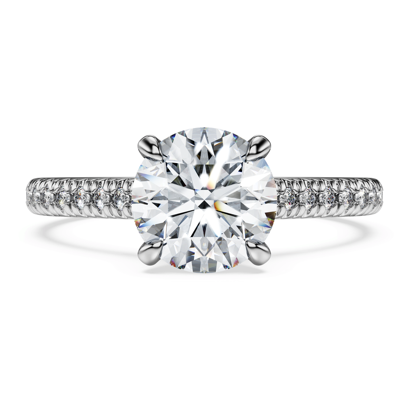 swarovski eternity solitaire ring  lab grown diamonds 1 7 ct tw  round shape  18k white gold