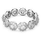 swarovski una ring round cut pav white rhodium plated