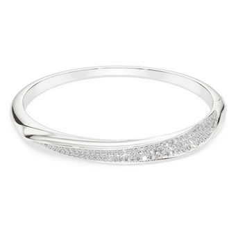 swarovski classica bangle  round cut  white  sterling silver