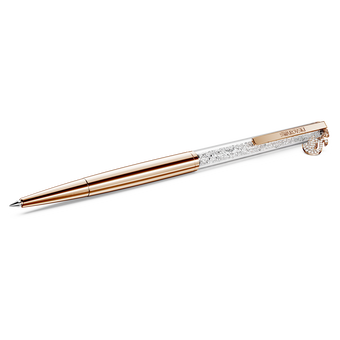 swarovski crystalline ballpoint pen  swan  rose gold tone plated