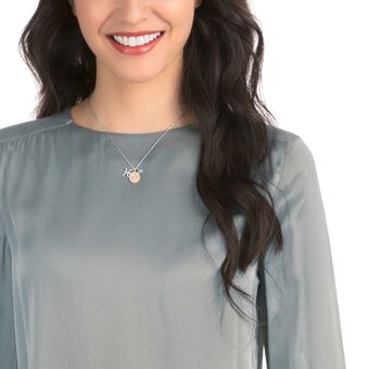 swarovski zodiac pendant  pisces  blue  rhodium plated